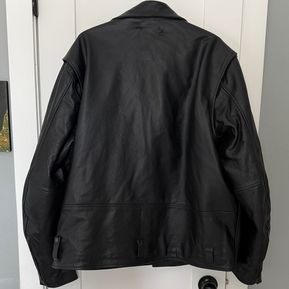 Classic Black Biker Jacket- fits like a 2X - Picture 4 of 5